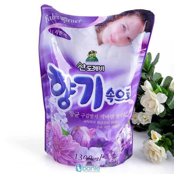 Nước Xả Vải [FREESHIP] Sandokkaebi Hàn Quốc 1300ml nhập khẩu chính hãng