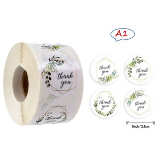 Cuộn 500 tem dán bánh handmade họa tiết hoa