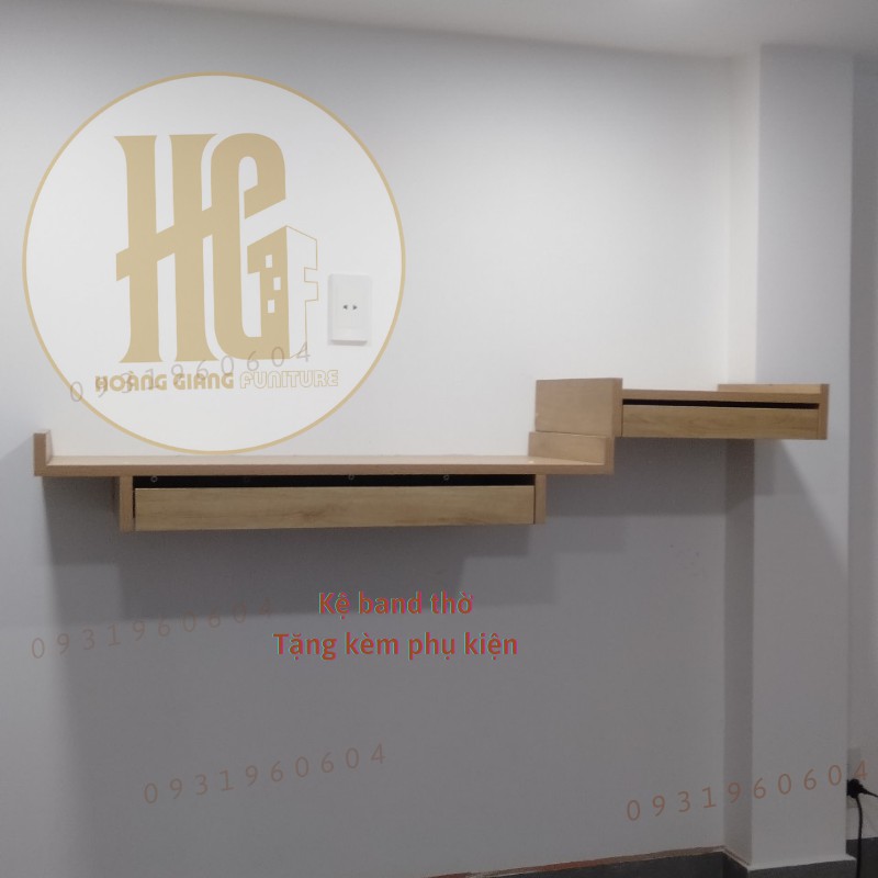 FREE SHIP- Kệ bàn thờ gỗ mdf phủ melamine, có ray kéo bằng thép 3 tầng chịu lực, kích thước:  D60XS35XC10