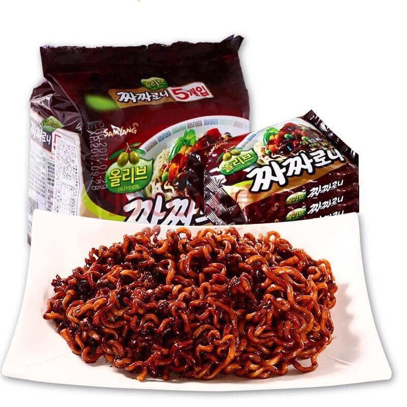 Lốc 5 gói Mì trộn tương đen Samyang gói 140gr