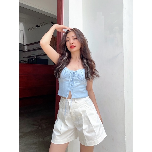 ÂME.STUDIO| Áo croptop ngắn tay  - Rachel Top