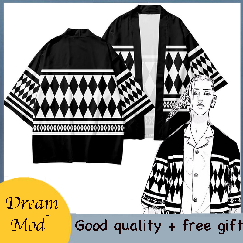 Áo Khoác Cardigan Nam Tay Ngắn Cổ Nhọn Họa Tiết Anime Tokyo Revengers | BigBuy360 - bigbuy360.vn