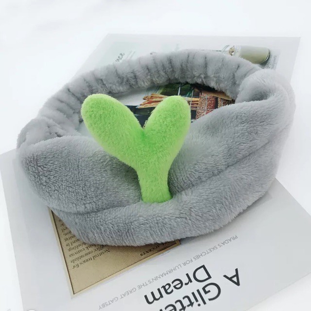 ⚡  Băng Đô Makeup Mầm Cây 3D Vải Nhung - Băng Đô Turban Mần Cây Xanh 3D Siêu Cưng - Dày Chắc Chắn Mềm Mịn - Siêu Bền ⚡