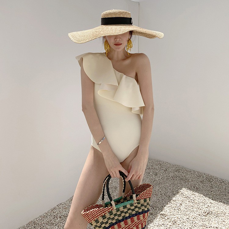 [HOT] Bikini Hàn Quốc cao cấp bèo lệch vai  1 mảnh - Đồ bơi siêu sang chảnh, M01