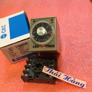 Relay thời gian CKC AH3-3 -30 S-380 v cả đế (1 bộ )