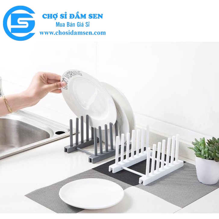 Kệ Úp Đĩa, Nắp Vung Bằng Nhựa Cao Cấp Nhỏ Gọn Chắc Chắn G367-KeUpDia