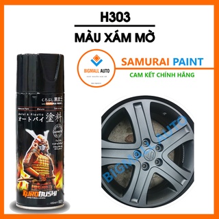 Sơn Samurai màu xám mờ H303 - chai sơn xịt chuyên dụng