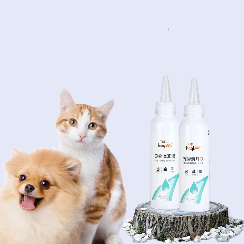 Nước Vệ Sinh, Khử Mùi Tai Cho Chó Mèo 120ml RT8202 MIAOCAT