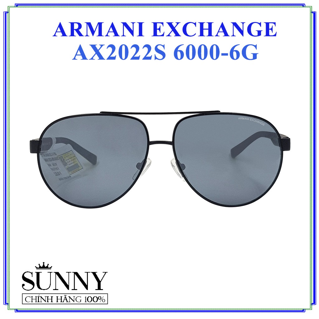 Kính mát Armani Exchange AX2022S chính hãng Italy, bảo hành toàn quốc