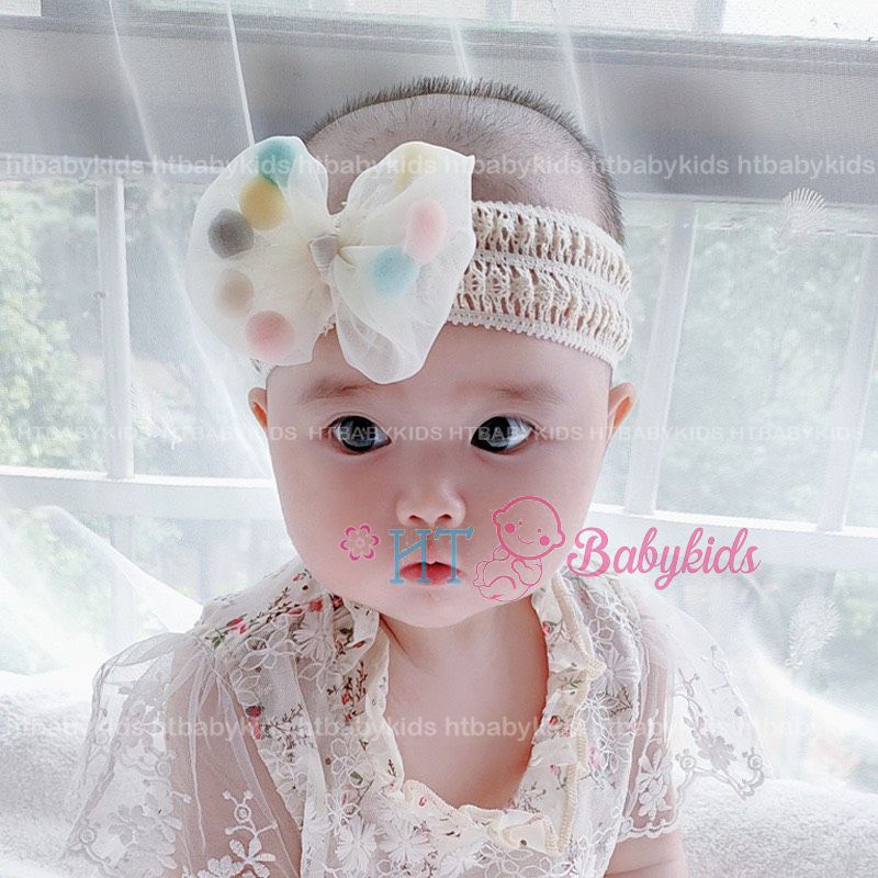 ❤ Băng Đô Phối Nơ Bông Xinh Xắn Cho Bé Gái ❤