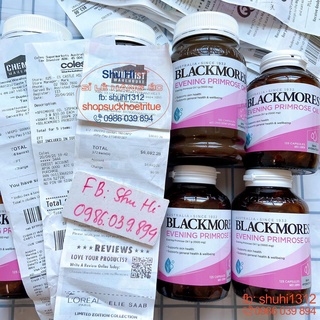 (Mẫu mới) Tinh dầu hoa anh thảo Blackmores Evening Primrose Oil 125 viên - 190 viên - Úc đủ bill