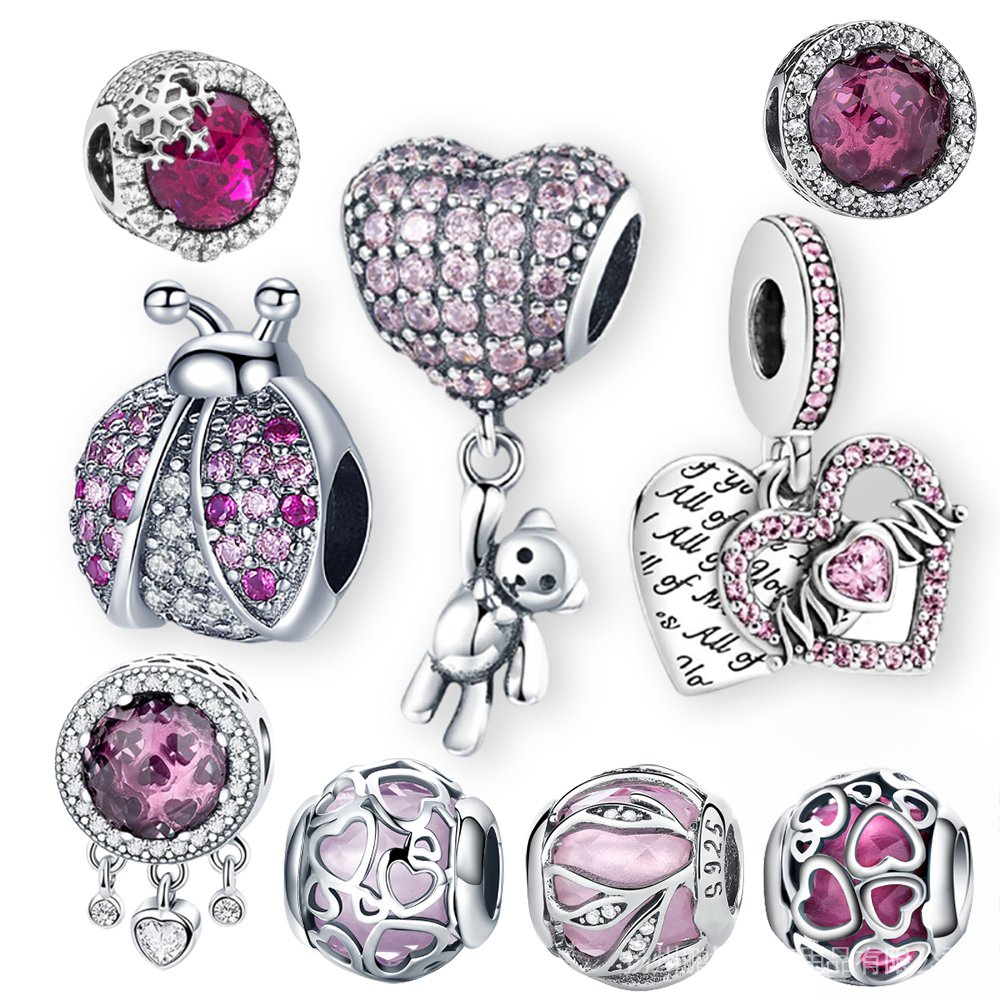 925 sterling silver bear balloon mother beads charm fit original pandora diy plata ley charm bracelets for women diy jew