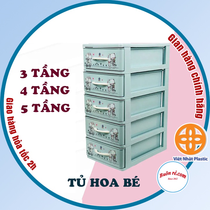 Tủ nhựa mini 5 tầng Việt Nhật -Tủ mini để bàn đựng mỹ phẩm, đồ dùng đa năng (MS:3623/3624/3625) -br 01314