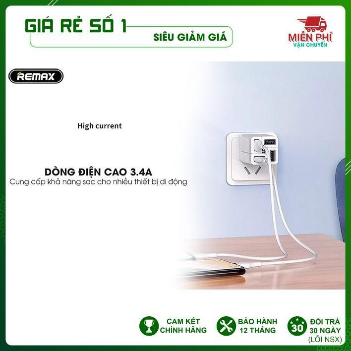 [FreeShip toàn quốc] CỦ SẠC NHANH 4 CỔNG, Remax Rp U43 | Bền Bỉ Với Chất Liệu ABS Siêu Bền | 36001