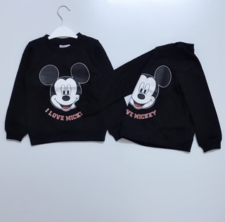 Áo Nỉ Bé Trai Đen Mickey