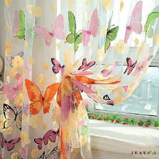 Rèm Cửa Vải Tuyn Họa Tiết Hoa
