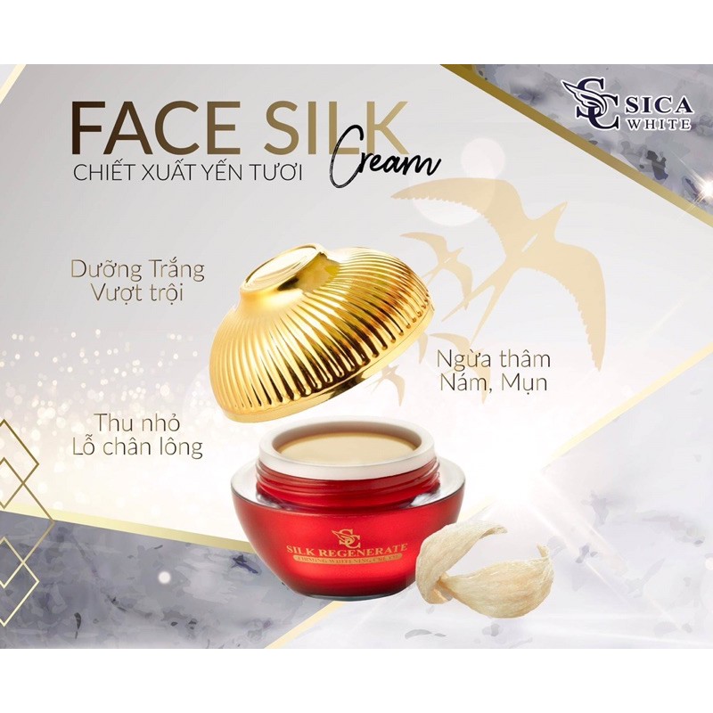 FACE LỤA SICA WHITE SICAWHITE  FACE SILK CREAM 25g