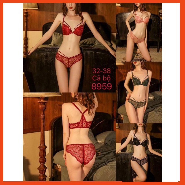 Sét Bộ Đồ Lót Ren Cài Trước Siêu Sexy Gợi Cảm 8959 | BigBuy360 - bigbuy360.vn
