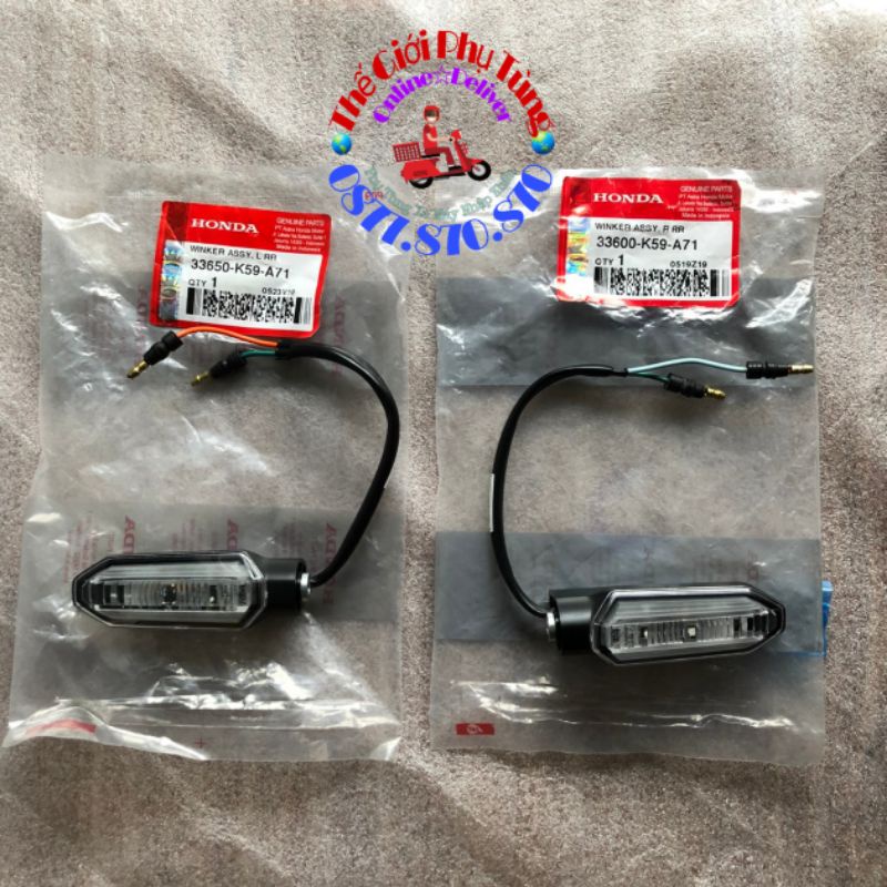 Cặp đèn xi nhan sau Vario, Click 2018-2021 zin chính hãng mới - 33600-K59-A71/ 33650-K59-A71