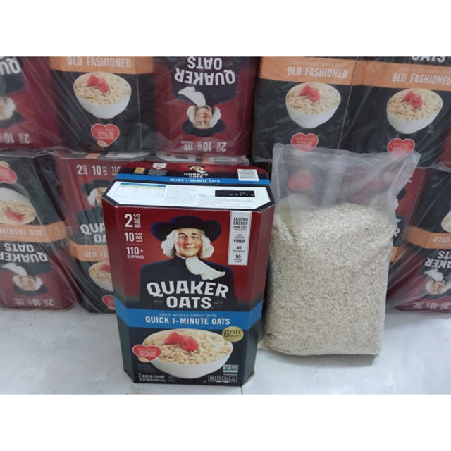 1/2 thùng yến mạch Quaker oats Quick 1 minute gói 2,26kg