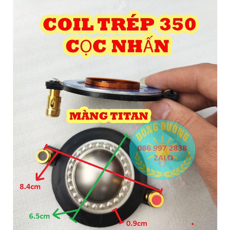 MỘT CÁI COIL LOA TREBLE 34,4MM CỌC NHẤN - CÔN TRÉP 350