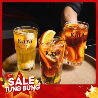 (Hàng Thái Lan) Set 6 Cốc ly thủy tinh đựng trà chanh, trà sữa 420ml dày đẹp chống xước AM