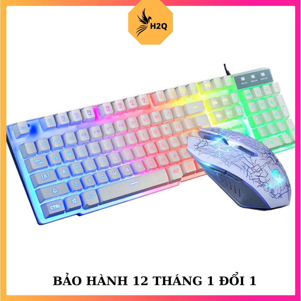 Bàn phím máy tính Dạ Quang Kuiying T6, Keyboard Bàn Phím gaming LED 7 màu, Chuyên Game Siêu Mượt, Chống Nước BH 12 Tháng