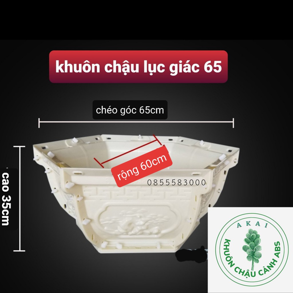 Khuôn đúc chậu lục giác 65 cao 35