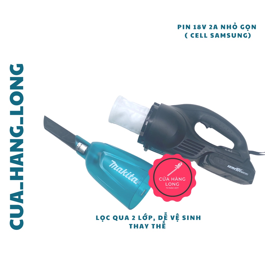 Combo Máy hút bụi cầm tay sử dụng pin Makita 18V-DCL180ZB