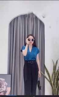 Áo lụa cổ V