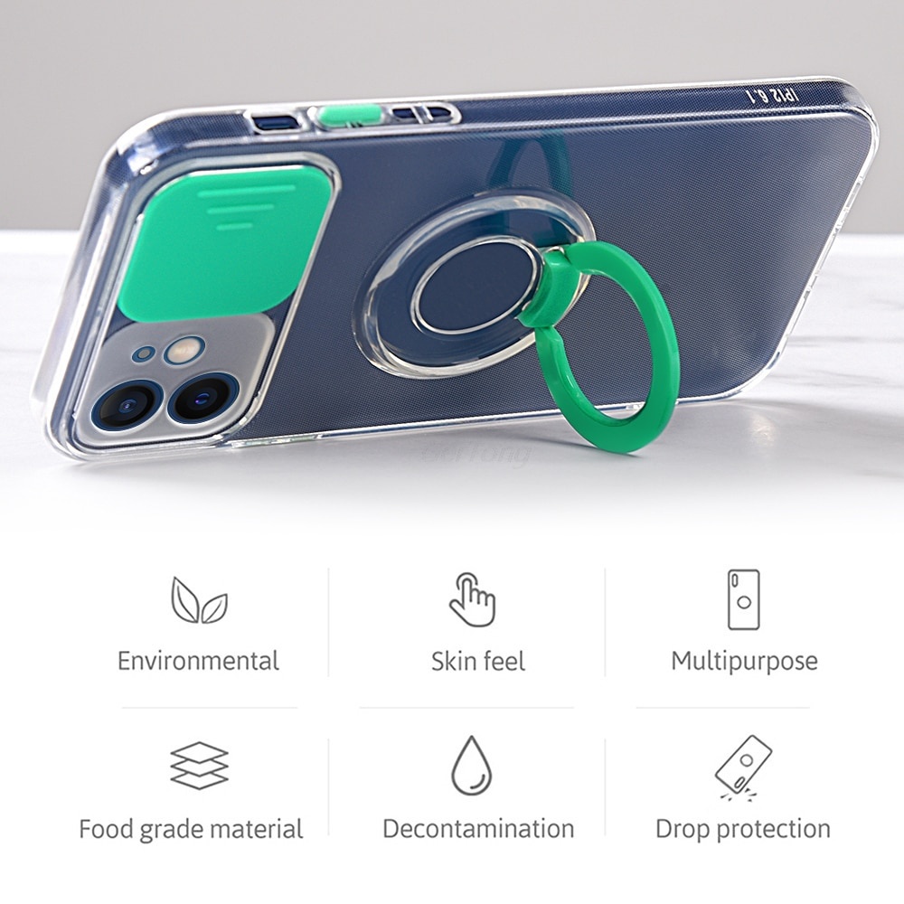 Ốp điện thoại dẻo màu trơn có vòng đỡ bảo vệ 10 màu tùy chọn cho Samsung Galaxy A14 5G A12 A21s A51 A32 5G 4G
