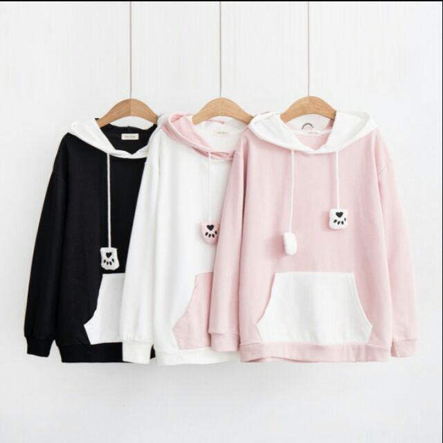 Áo hoodie tai thỏ mẫu mới chất nỉ đẹp