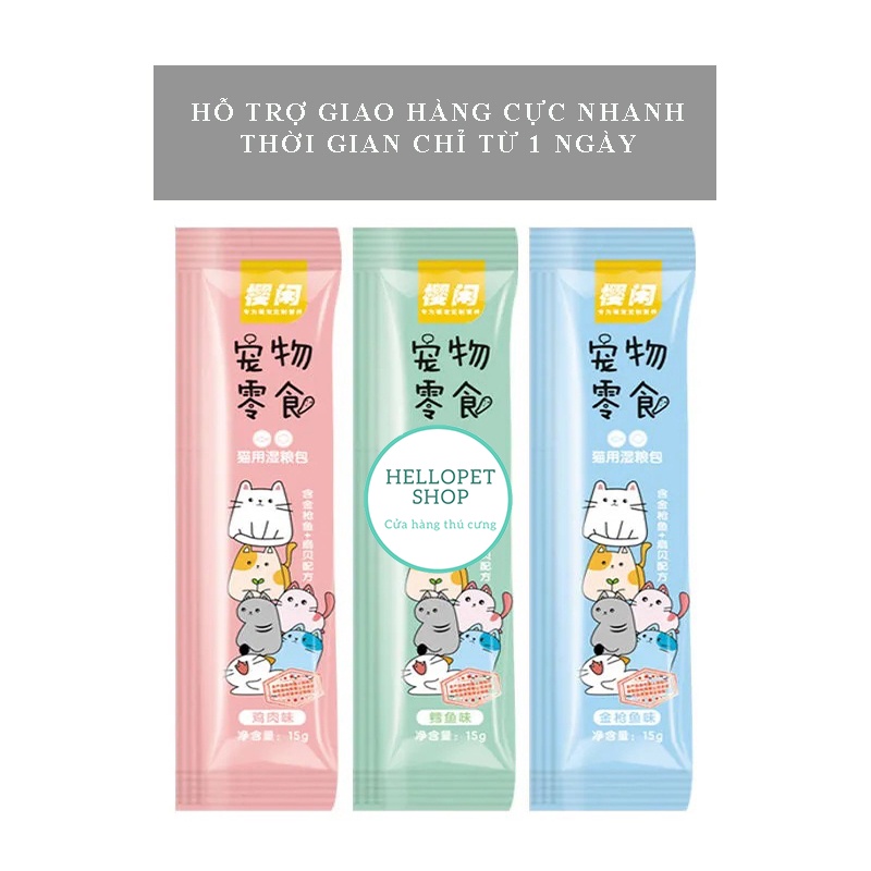 Súp Thưởng Cho Mèo ShiZuKa 15g Đầy Đủ Vị Yêu Thích H80