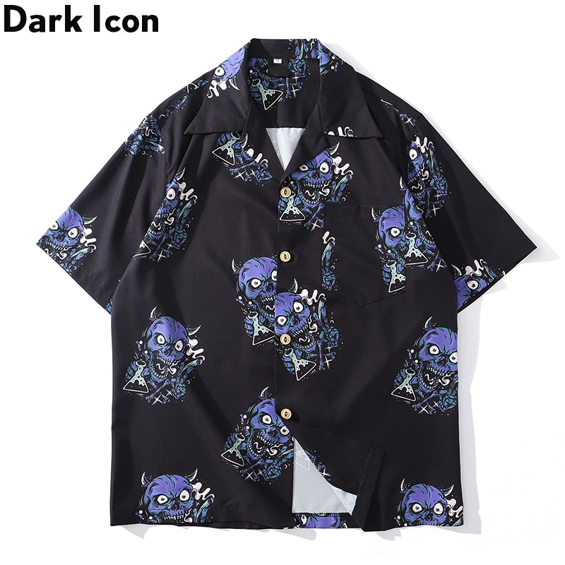 Dark Icon Purple Devil Hawaiian Shirt Men Vintage Street Men's Shirts Summer Shirts for Man | BigBuy360 - bigbuy360.vn