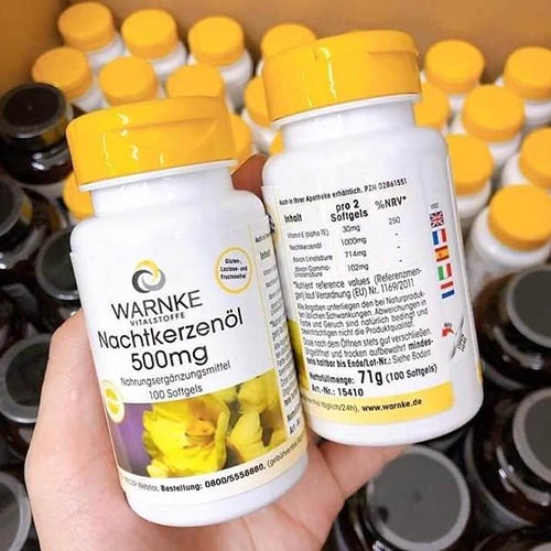 Tinh Dầu Hoa Anh Thảo Warnke Nachtkerzenol 500mg Của Đức- Điều hoà nội tiết tố, trẻ hoá -thuhangnguyenhapo