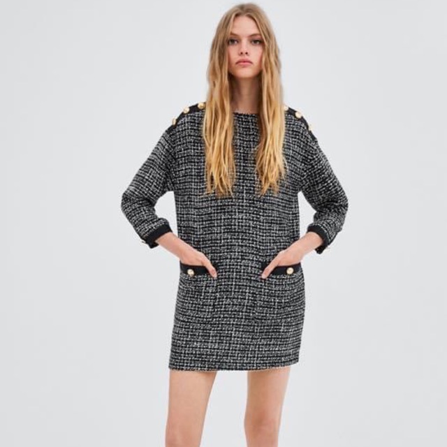 ĐẦM TWEED KHUY VÀNG ZAR4