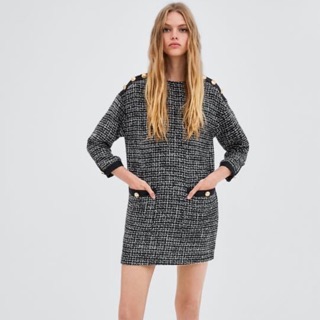 ĐẦM TWEED KHUY VÀNG ZAR4