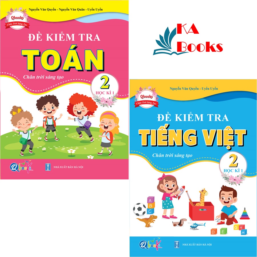 Sách - Combo Đề Kiểm Tra Toán và Tiếng Việt Lớp 2 - Chân Trời Sáng Tạo - Học Kì 1 (2 cuốn)