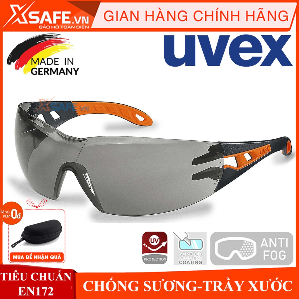 Kính bảo hộ UVEX PHEOS 9192245 kính chống bụi, chống hơi nước, trầy xước vượt trội, ngăn chặn tia UV, mắt kính đi xe máy