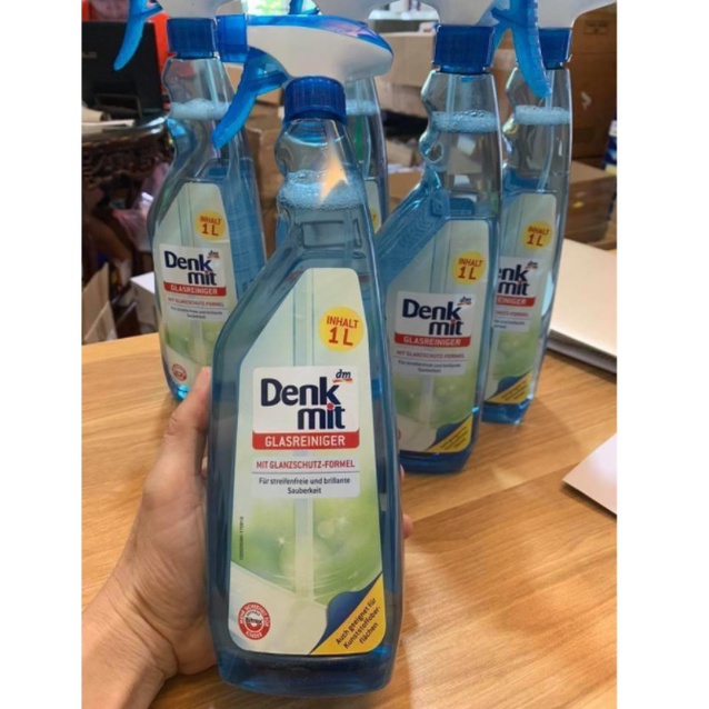 Nước xịt lau kính Denkmit Đức 1L lau cửa sổ, mặt gương hương thơm dễ chịu - Shop Viloet