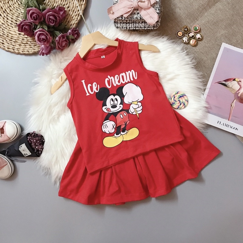 set váy sát nách siêu xinh cho bé 9-21kg