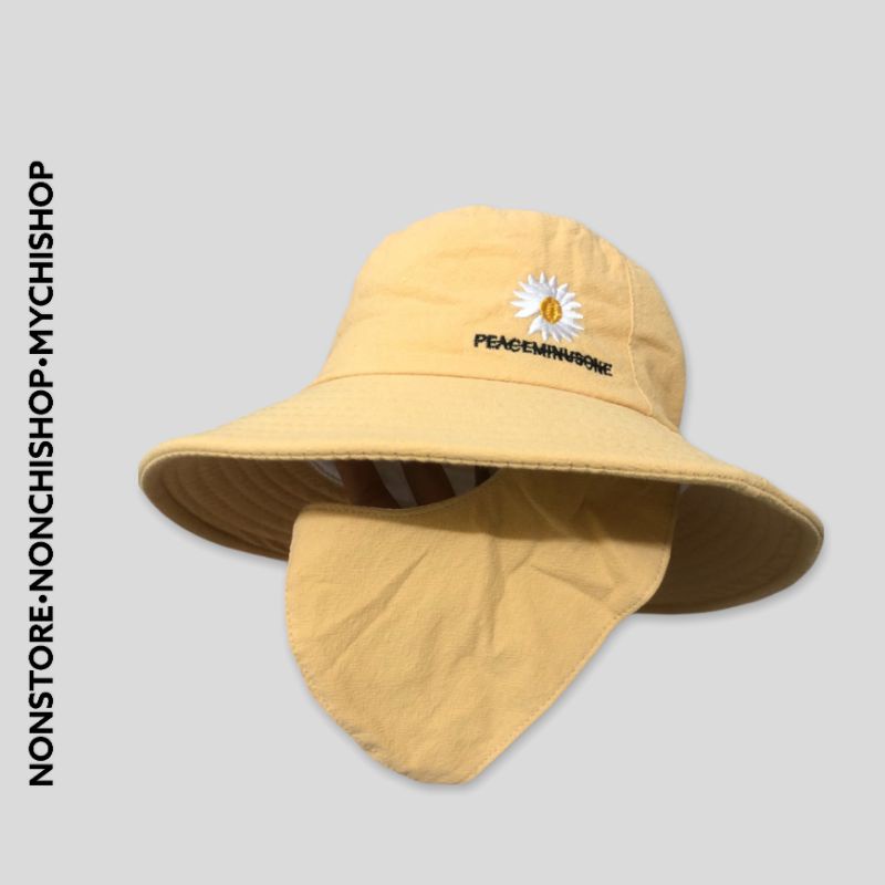 Nón chống nắng khẩu trang thêu hoa cúc