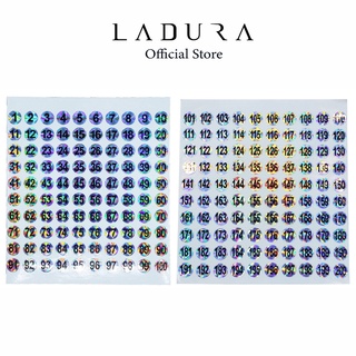 Decal tem số dán nắp chai sơn LADURA