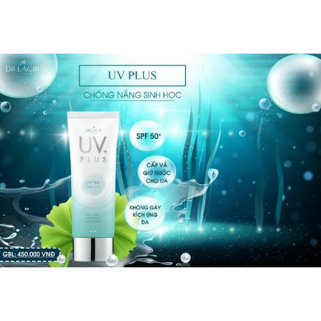 kem chống nắng sinh học SPF 50++ UV PLUS Lamer care- Dr.Lacir- Mẫu sản phẩm mới | BigBuy360 - bigbuy360.vn