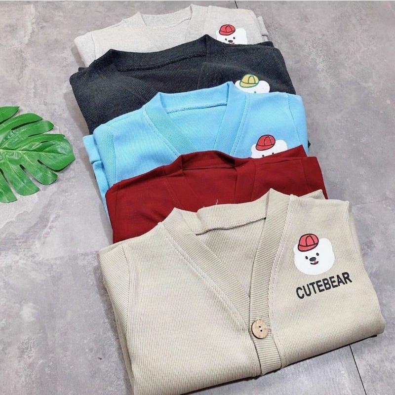 Combo 3 Áo Len Cardigan Cho Bé Trai và Bé Gái Từ 10-20kg Chất Len Cổ Chữ V Đáng Yêu