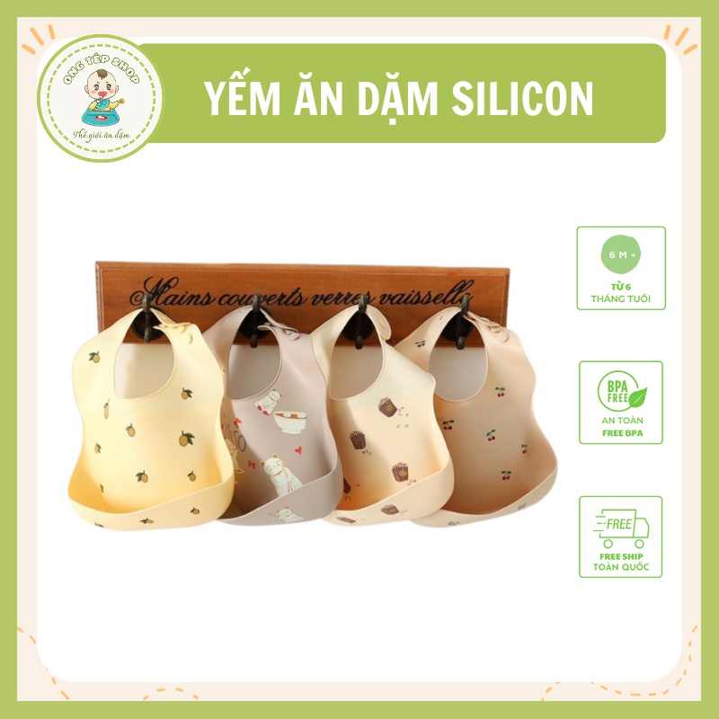 Yếm silicon ăn dặm cho bé