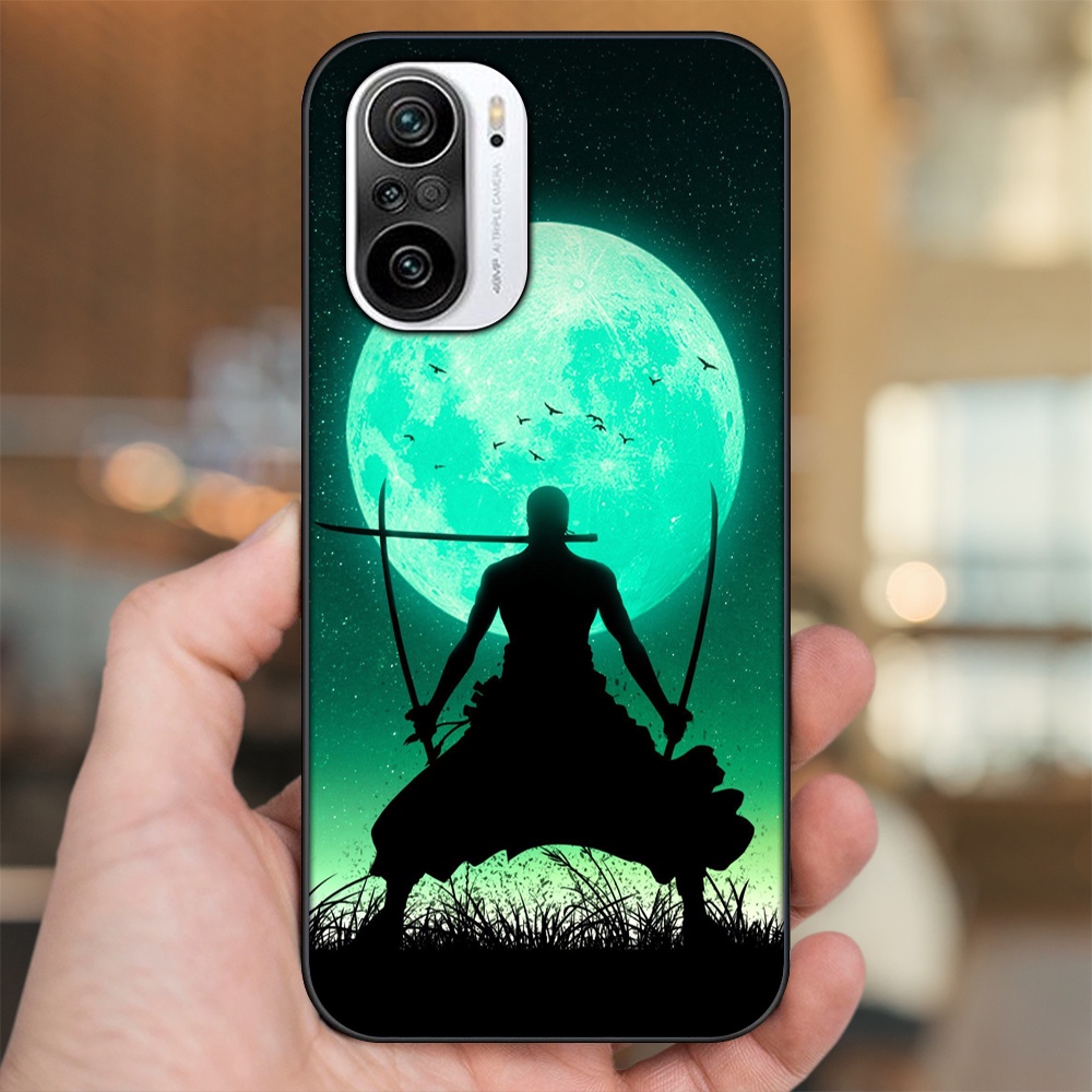 Ốp lưng Xiaomi K40 viền đen in hình Zoro One Piece