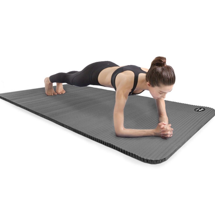 Thảm Tập Yoga TPE dày 16mm Chống Trượt - Thảm Tập Thể Dục, Gym  - tham tập yoga- Cực Êm, Bám Dính Sàn - Màu Xanh