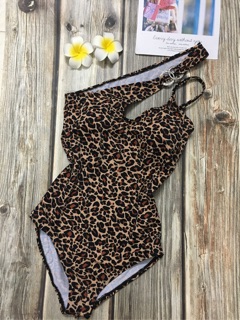 Bikini 1 mảnh lệch vai phối khoen