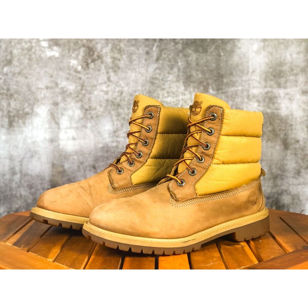 (SIZE 38) Giày chính hãng 2hand TIMBERLAND 6 INCH GHETE PREMIUM WATERPROOF BOOTS